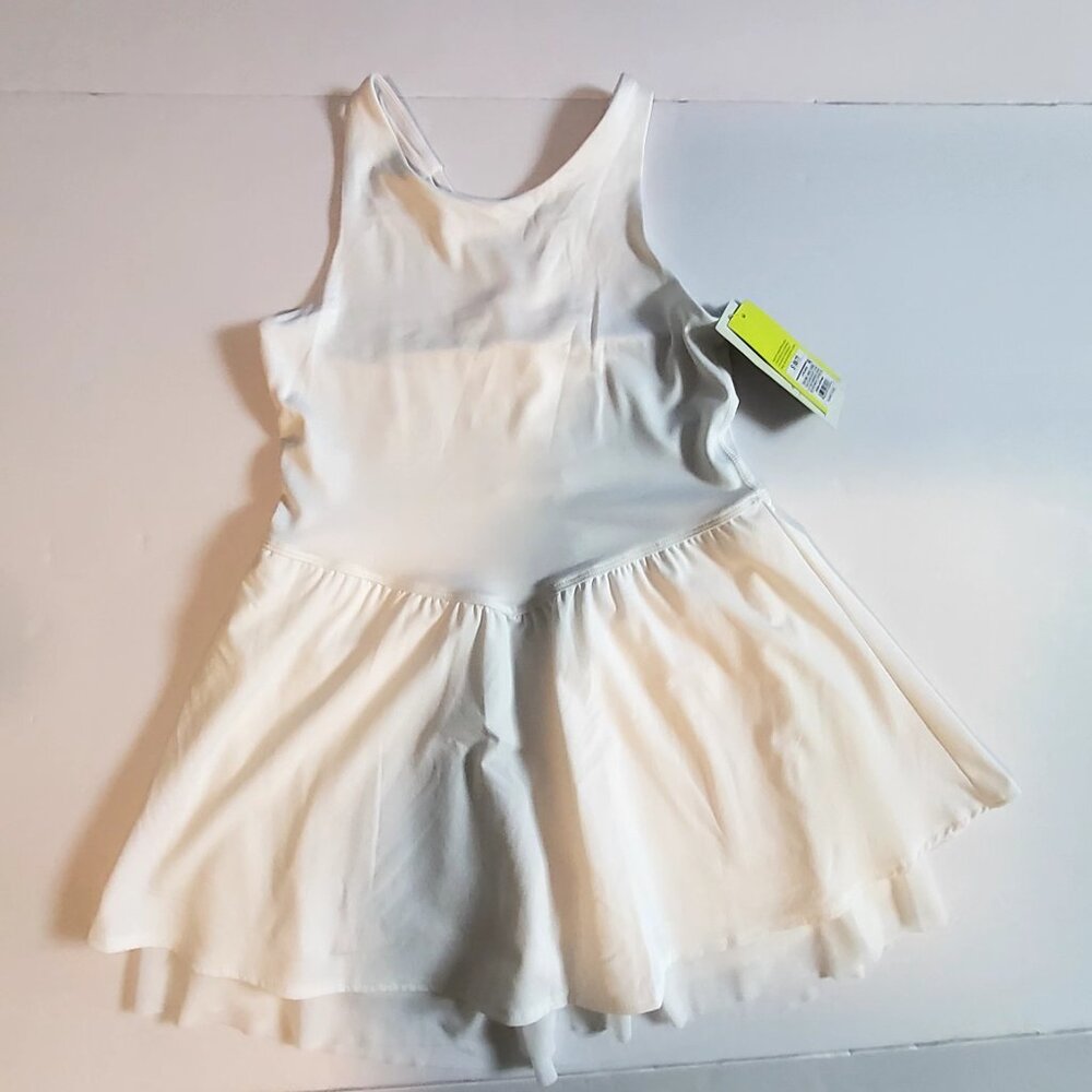 All In Motion Girls White Sleeveless Dress With Built-In Shorts  Size  S